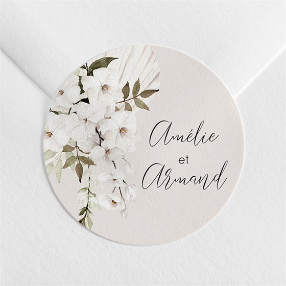 Sticker mariage orchidées