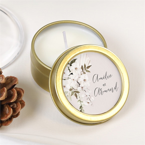 Bougie mariage Orchidées or réf.N3601804