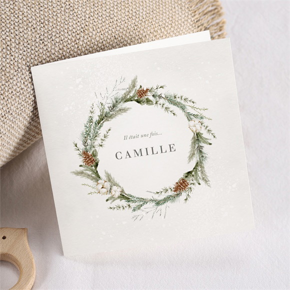 Faire-part naissance Douceur d'hiver réf.N451571