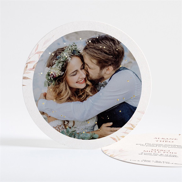 Remerciement mariage Poésie Boheme réf.N321269