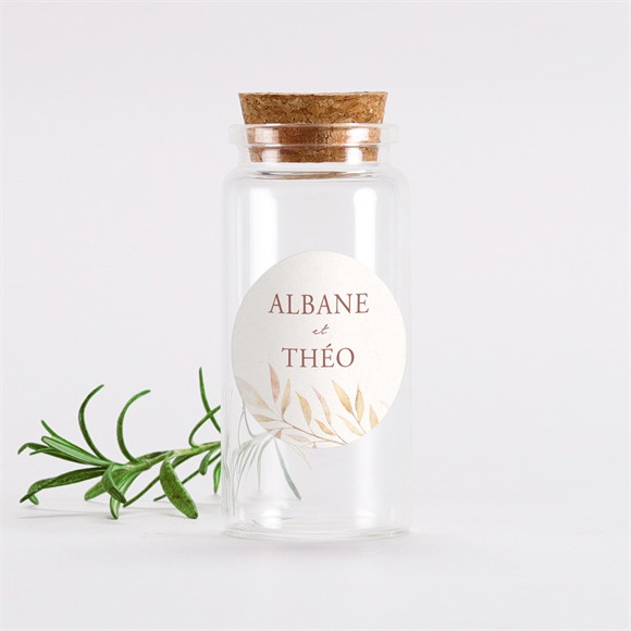 Mignonette mariage Poésie Boheme sticker réf.N3601814