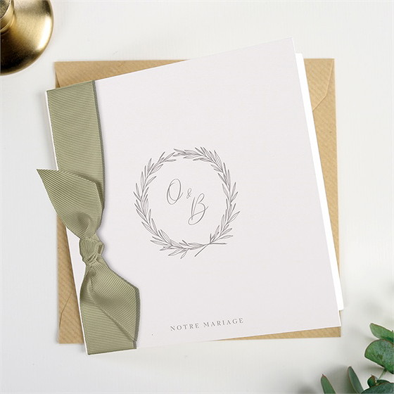 Faire-part mariage tendre elegance