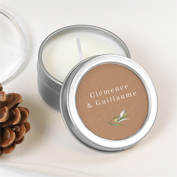 Bougie mariage Provençal argent réf.N3601817