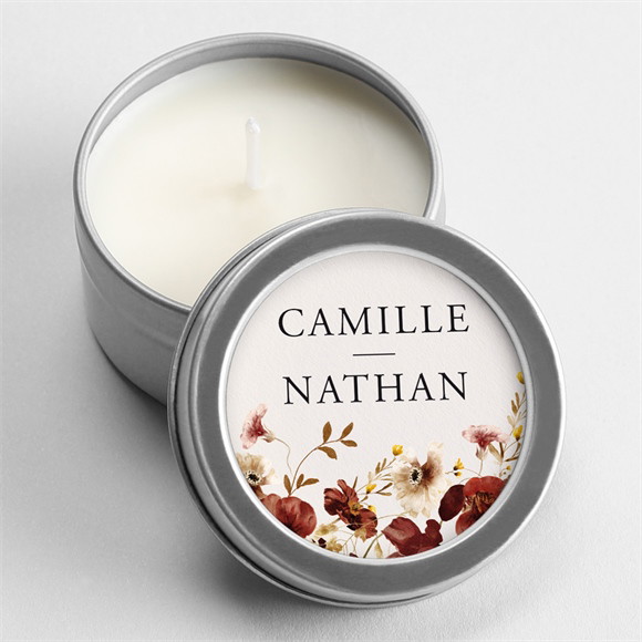 Bougie mariage En automne argent réf.N3601833