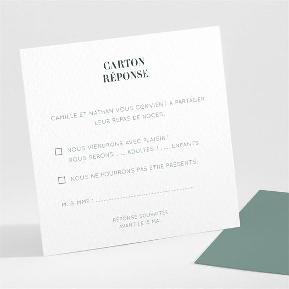 Carton réponse mariage Sculpture réf.N301513