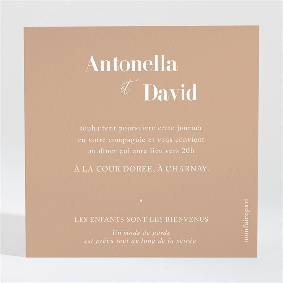 Carton d'invitation mariage Engagés réf.N3002010