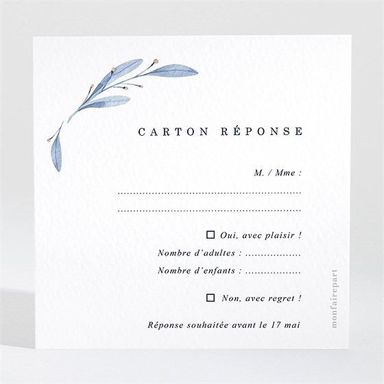 Carton réponse mariage pureté