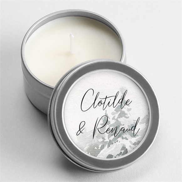 Bougie mariage Montagnes argent réf.N3601850