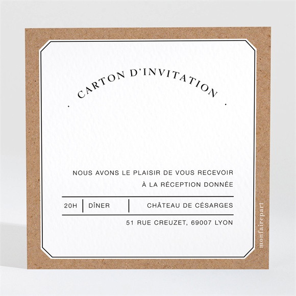 Carton d'invitation mariage Apothicaire réf.N3002012