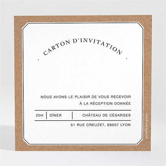 Carton d'invitation mariage apothicaire