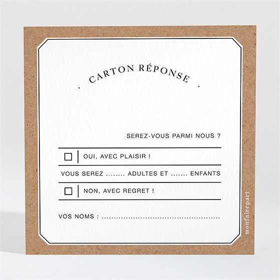 Carton réponse mariage apothicaire