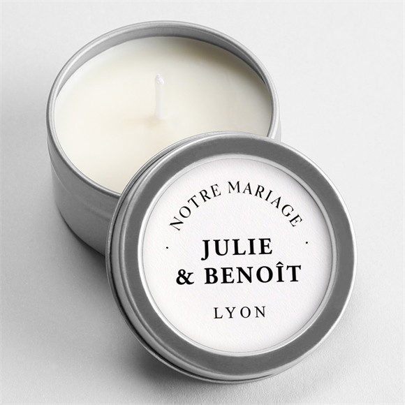 Bougie mariage Apothicaire argent réf.N3601858