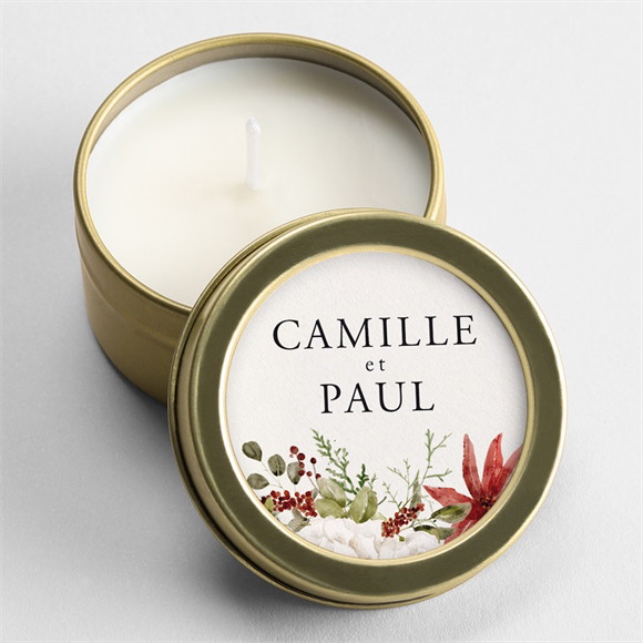 Bougie mariage En rouge et blanc Or réf.N3601869