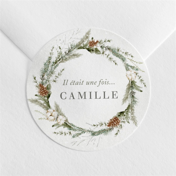 Sticker naissance Douceur d'hiver réf.N3601871