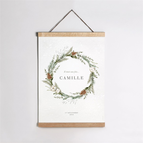 Affiche naissance Douceur d'hiver réf.N260209