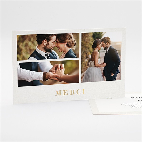 Remerciement mariage fleurs d'hiver