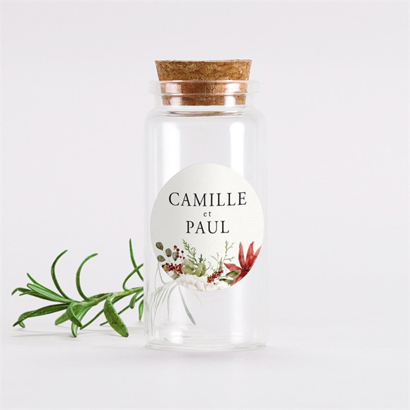 Mignonette mariage En rouge et blanc sticker réf.N3601872