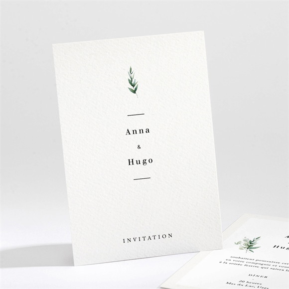 Carton d'invitation mariage Emeraude réf.N211627