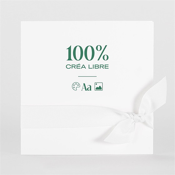 Faire-part mariage format 100% créa ruban