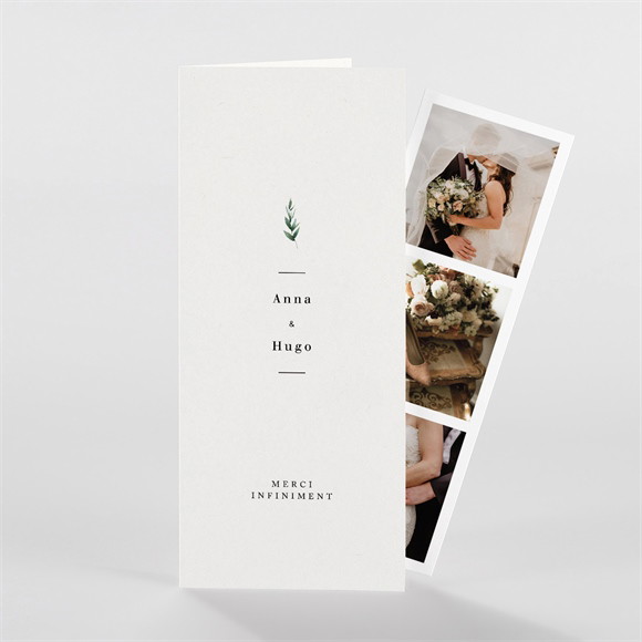 Remerciement mariage Emeraude réf.N981202