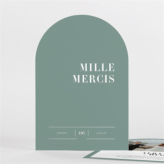 Remerciement mariage annonce minimaliste