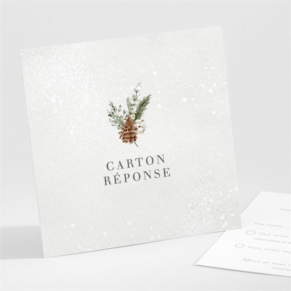 Carton réponse mariage Noël réf.N301524