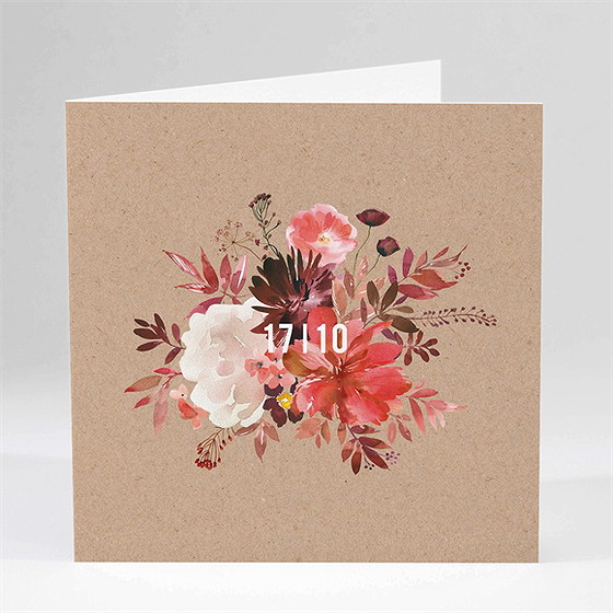 Faire-part mariage floral