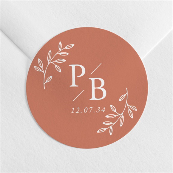 Sticker mariage Douce Terracotta réf.N3601901