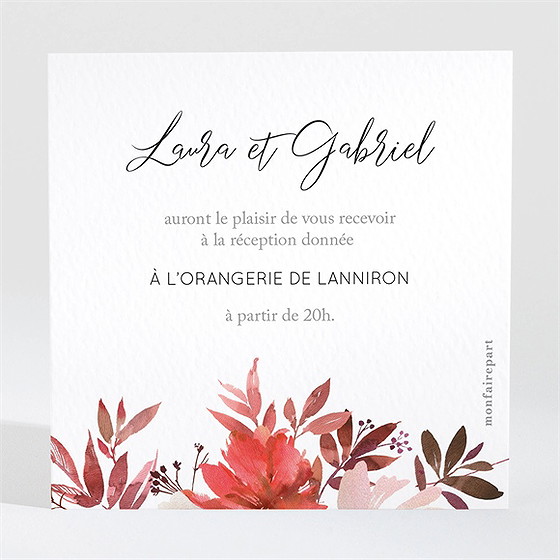 Carton d'invitation mariage bordeaux