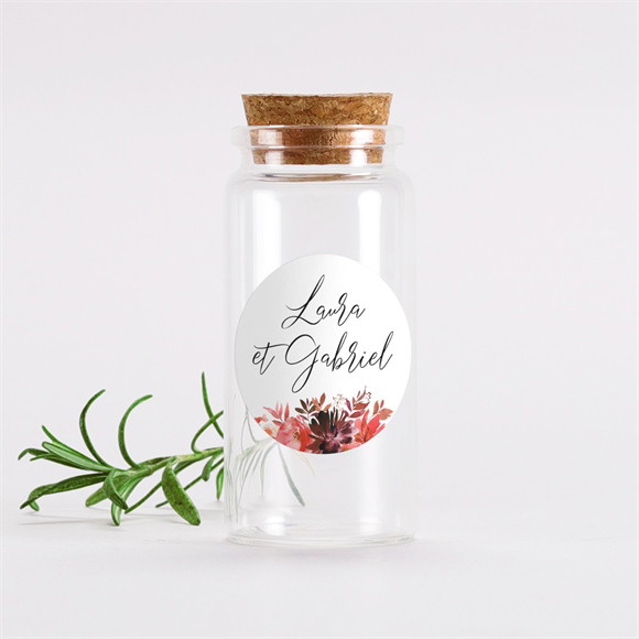 Mignonette mariage Bordeaux sticker réf.N3601908