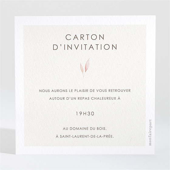Carton d'invitation mariage notre lien