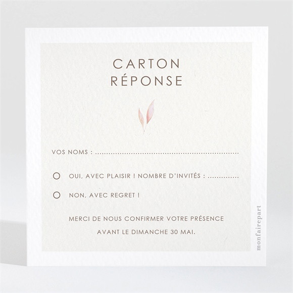 Carton réponse mariage Notre Lien réf.N3002024
