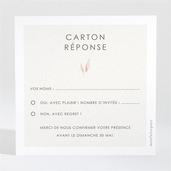 Carton réponse mariage notre lien