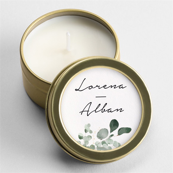 Bougie mariage Pastel or réf.N3601923