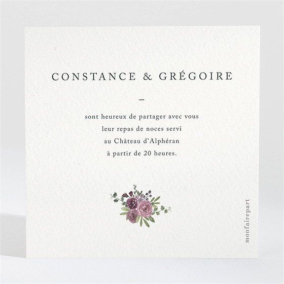 Carton d'invitation mariage vigne