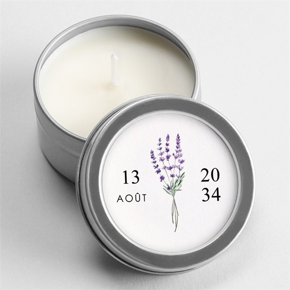 Bougie mariage Lavande argent réf.N3601928