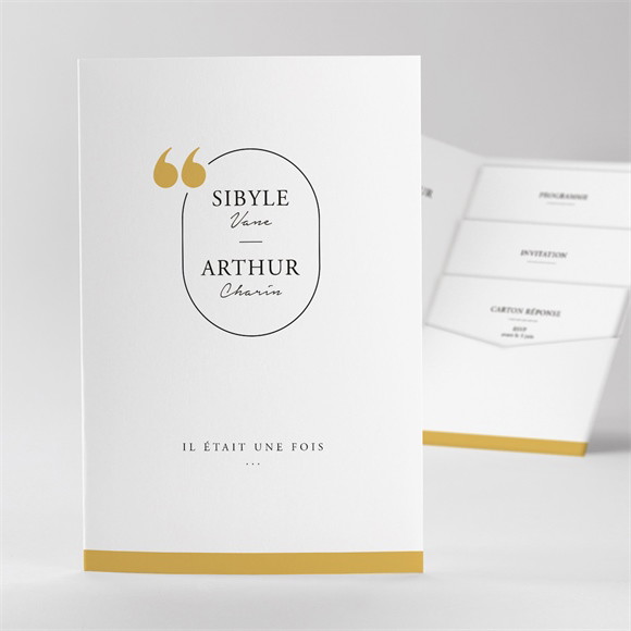 Faire-part mariage Gatsby pocketfold réf.N84181
