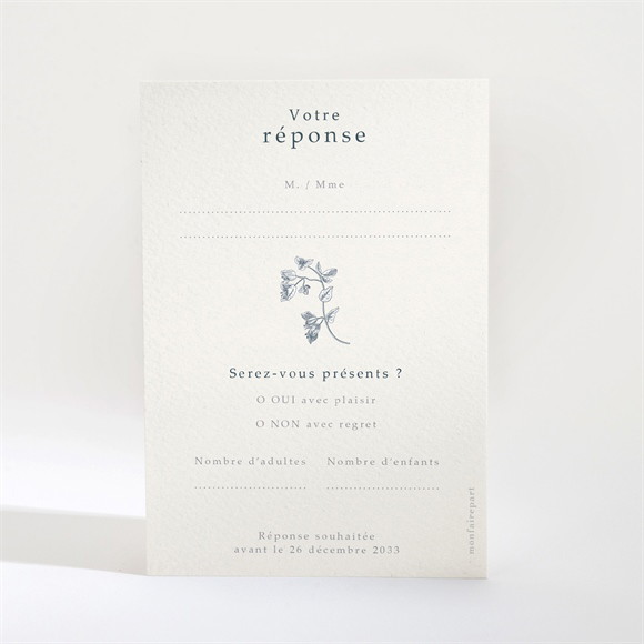 Carton réponse mariage Tropiques réf.N210215