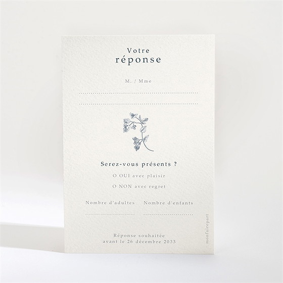 Carton réponse mariage tropiques