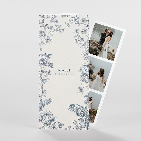 Remerciement mariage Tropiques réf.N981206