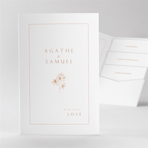 Faire-part mariage Passionnément pocketfold réf.N84183