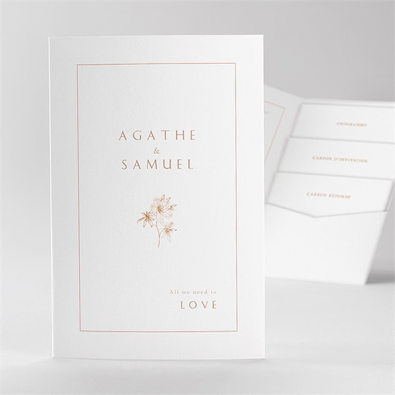 Faire-part mariage passionnément pocketfold