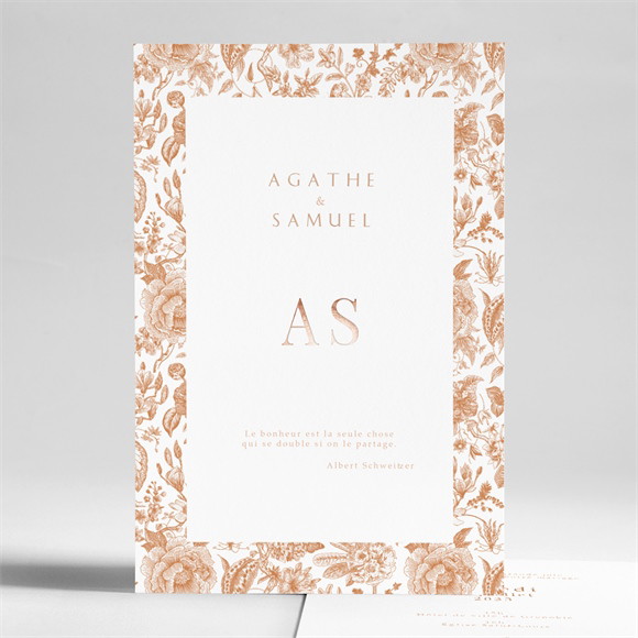 Faire-part mariage Passionnément dorure réf.N241276