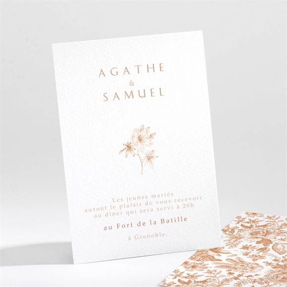 Carton d'invitation mariage Passionnément réf.N211632