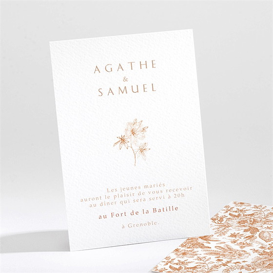 Carton d'invitation mariage passionnément