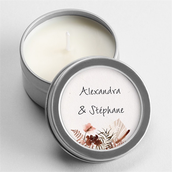 Bougie mariage Pampa argent réf.N3601949