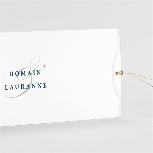 Faire-part mariage En relief pochette duo réf.N85123