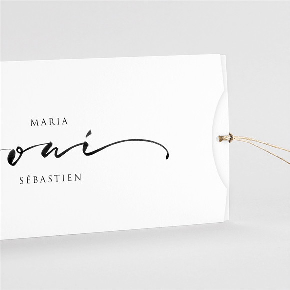 Faire-part mariage Elle a dit Oui pochette duo réf.N85126