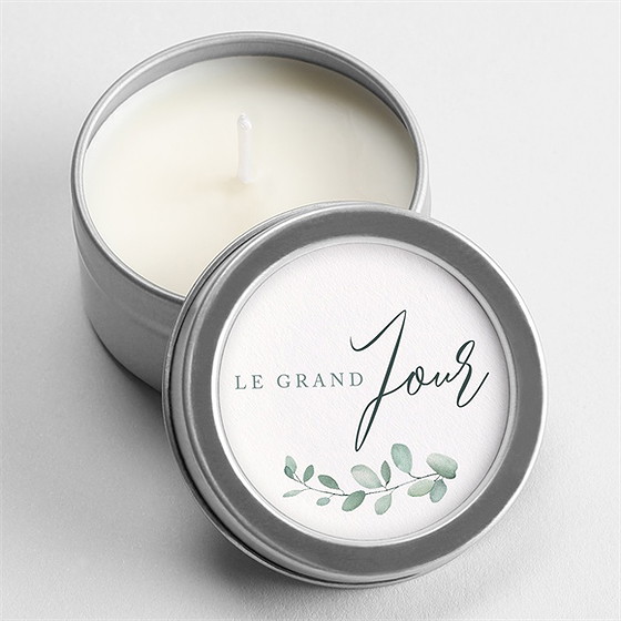 Bougie mariage lyrisme argent