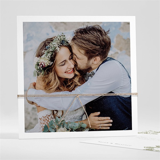 Remerciement mariage fleuri